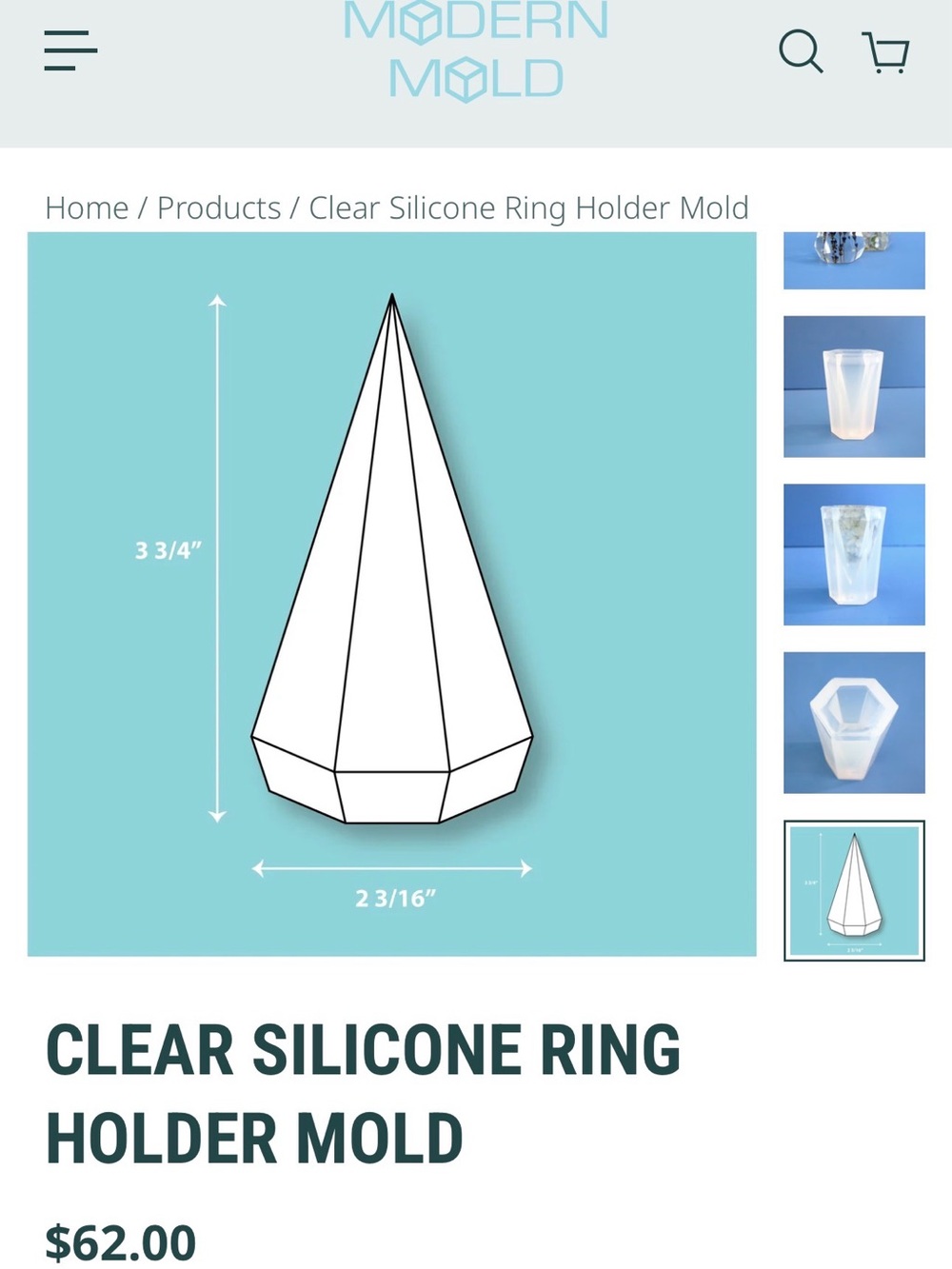 Clear Silicone Ring Holder Mold - Clear